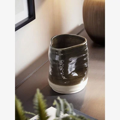 Cox and Cox Two Tone Glazed Planter