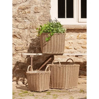 Cox and Cox NEW Three Faux Rattan Planters - Rectangular