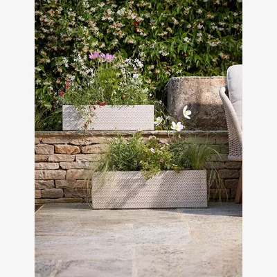 Cox and Cox Two Chevron Trough Planters
