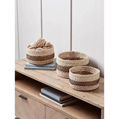 Cox and Cox Three Natural Jute Planters