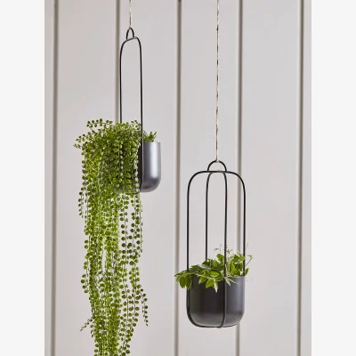 Cox and Cox Two Hanging Metal Planters