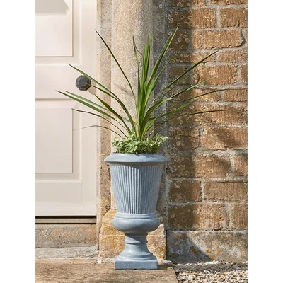 Cox and Cox NEW Fluted Venice Planter - Dark Grey