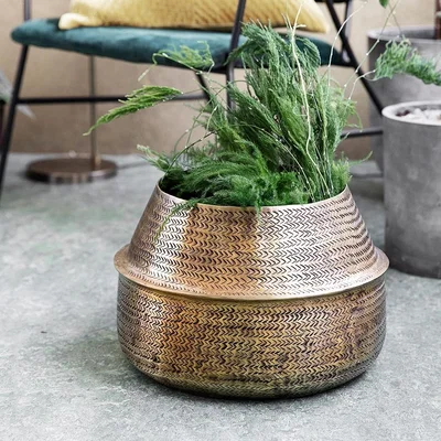 Cuckooland House Doctor Rattan Brass Planter