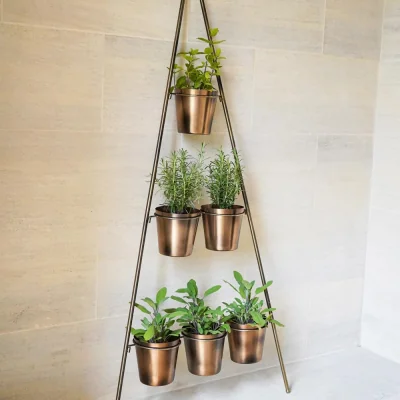 Cuckooland Spencer Multi Wall Leaning Wall Planter in Gold