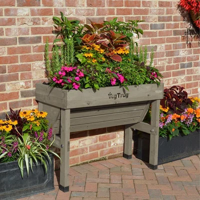 Cuckooland VegTrug Small Wall Hugger Planter - Grey Wash