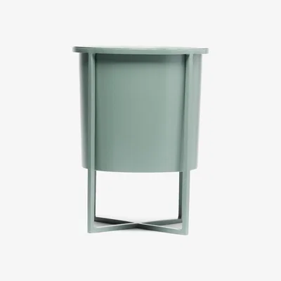 The Conran Shop Large Metal Planter & Stand in Matt Jadeite