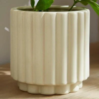 Dunelm Bubble Ridged Reactive Glaze Ceramic Plant Pot
