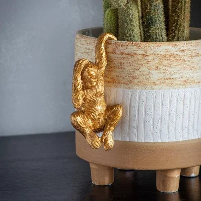 Dunelm Cedar & Sage Set of 2 Luis the Orangutan Pot Hangers