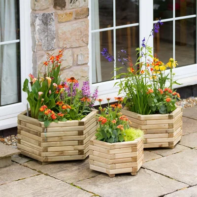 Dunelm Marford Hexagonal Set of Three Planters
