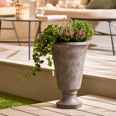 Dunelm Stone Effect Urn Planter Stone