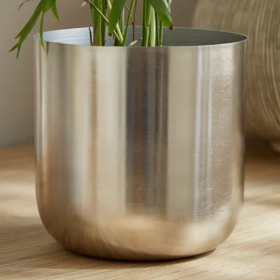 Dunelm Curved Metal Plant Pot
