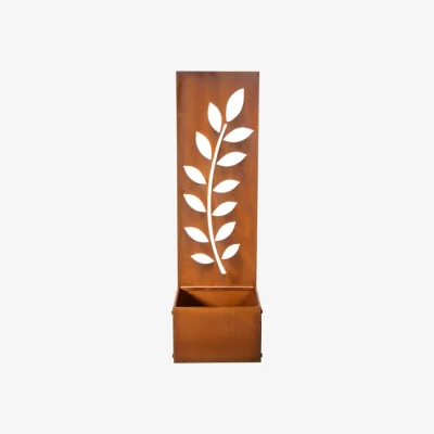 Dunelm Patina Screen Planter with Fern Design
