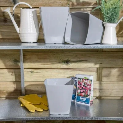 Dunelm Studio Pack of 4 Square Plant Pot Covers