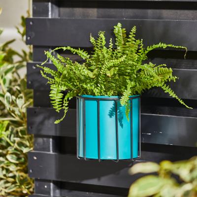 Dunelm Wall Hanging Black and Teal Planter MultiColoured