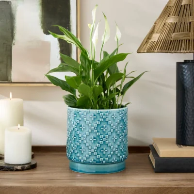 Dunelm Salvage Yard Blanket Embossed Plant Pot