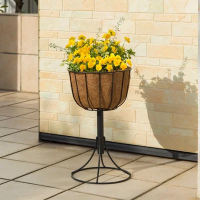 Dunelm VegTrug Small Aqua Tower Basket Stand Brown