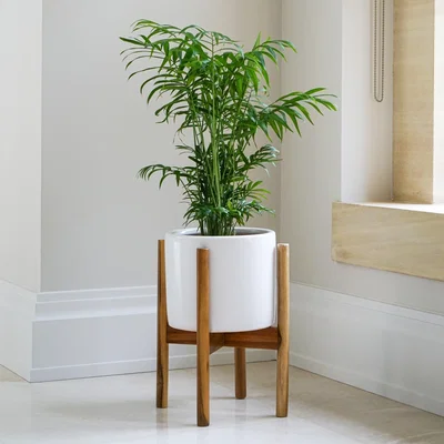 Dunelm Anzio Plant Pot With Stand White