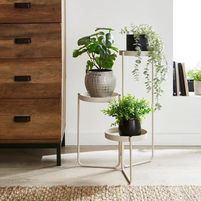 Dunelm Folding Plant Stand Sandstone