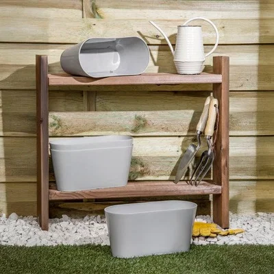 Dunelm Wham Studio Pack of 4 Oval Trough Plant Pot Covers