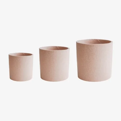 Dunelm Set of 3 Valetta Terrazzo Planters Blush