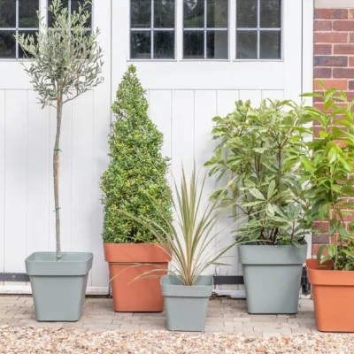Dunelm Cleo Square Planter with Wheels