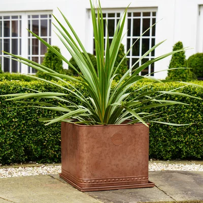 Dunelm Kew Aged Regency Outdoor Square Planter Copper