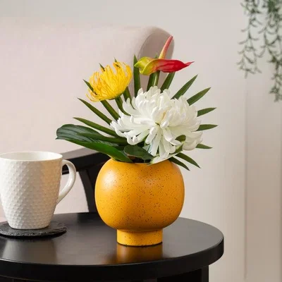 Dunelm Artificial Exotic Arrangement in Ceramic Plant Pot