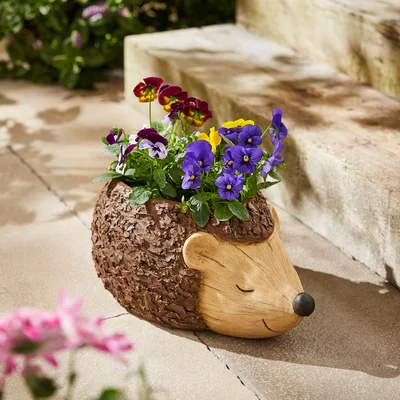 Dunelm Resin Hedgehog Plant Pot