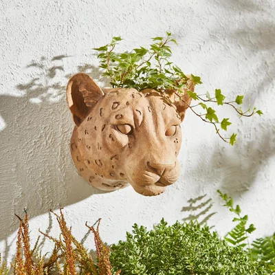 Dunelm Leopard Wall Planter Beige