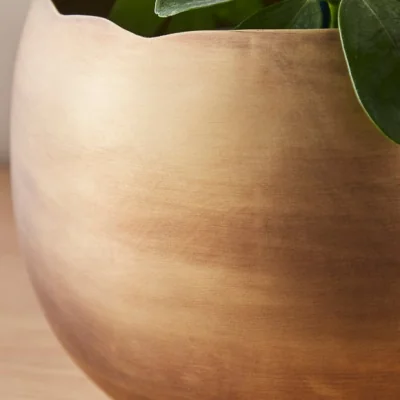 Dunelm Organic Edged Metal Decorative Plant Pot