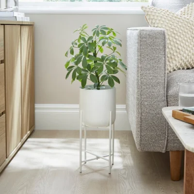 Dunelm Curved Metal Plant Pot with Stand