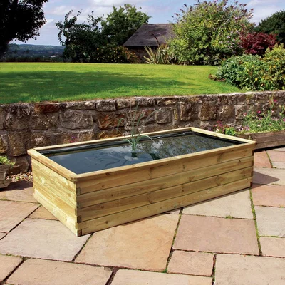 Dunelm Large Aquatic Wooden Planter