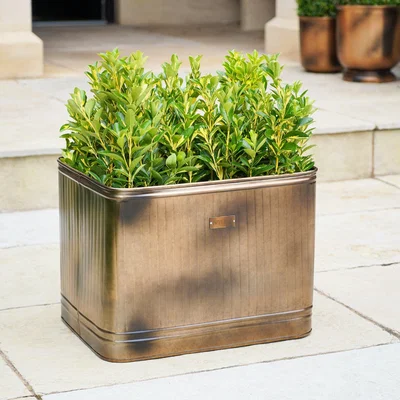 Dunelm Hampton Rectangular Planter Copper