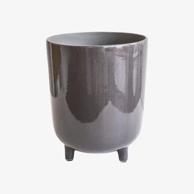 Dunelm Lecce Speckled Plant Pot Grey