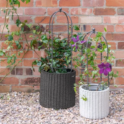 Dunelm Ivyline Outdoor Plant Pot Support Zinc
