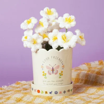 Dunelm Love Life Friends Plant Pot & Saucer Set