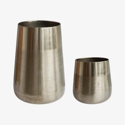 Dunelm Ivyline Set of 2 Outdoor Prescot Planters Pewter