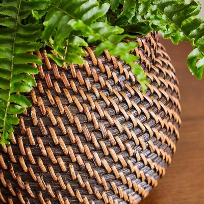 Dunelm Churchgate Round Woven Plant Pot