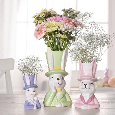 Dunelm Eggs-traordinary Gift Co. Bunny in Top Hat Plant Pot