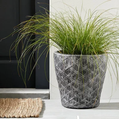 Dunelm Roma Pewter Planter Pewter