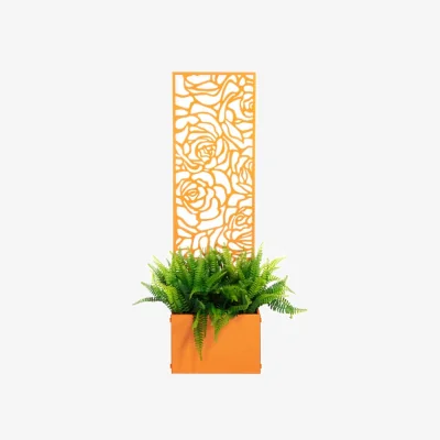 Dunelm Screen Planter with Rose Design