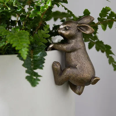 Dunelm Rabbit Pot Hanger Bronze