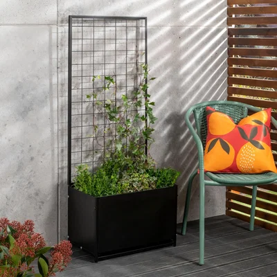 Dunelm Trellis Planter Self Assembly Black