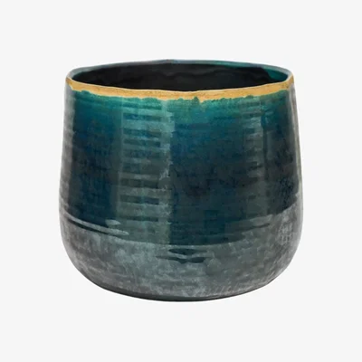 Dunelm Como Plant Pot Turquoise