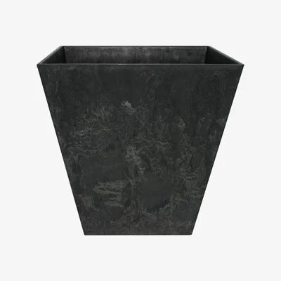 Dunelm Ella Artstone Plant Pot Black
