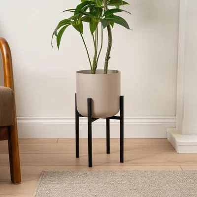 Dunelm Metal Plant Pot with Black Legs