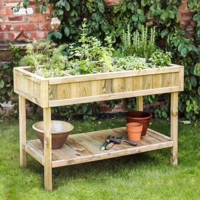 Dunelm Raised Herb Planter Natural