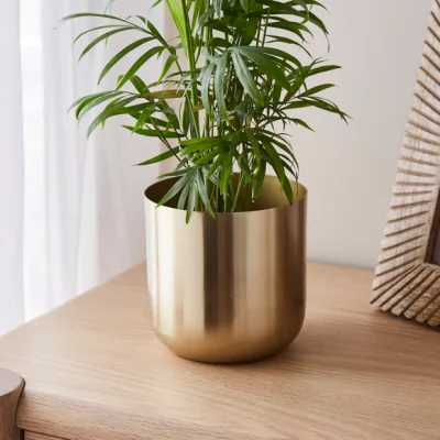 Dunelm Curved Metal Plant Pot