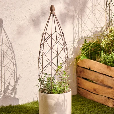 Dunelm Small Decorative Obelisk Brown