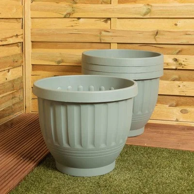 Dunelm Etruscan Pack of 4 Round Plant Pots